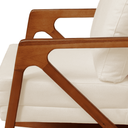 Ver imagem 5 de Poltrona Cadeira Balanço Amber Luxo Madeira Maciça Veludo Bege- Mabe Magazine