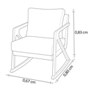 Ver imagem 6 de Poltrona Cadeira Balanço Amber Luxo Madeira Maciça Veludo Bege- Mabe Magazine