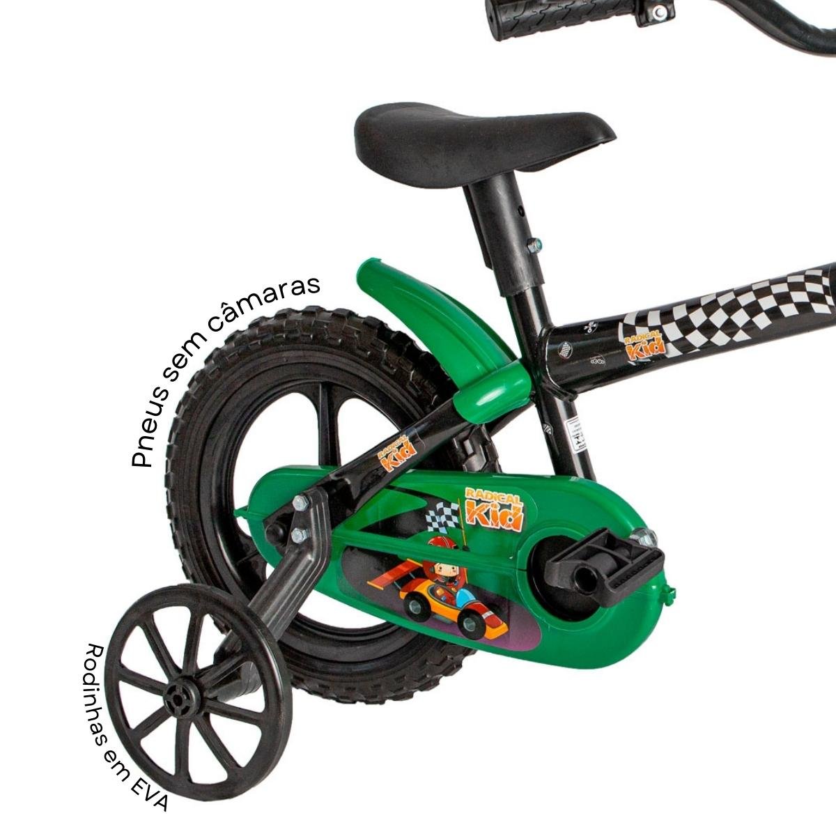 Bicicleta Infantil 3 a 5 Anos Aro 12 Menina Menino Radical Kid - 7