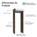 Ver imagem 3 de Porta-geladeira 83 Cm 1 Porta Basculante Rustic/branco Glamy Madesa