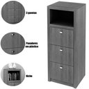 Ver imagem 3 de Armário para Escritório com 3 Gavetas Arquivo Nogal