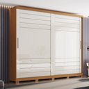 Ver imagem 4 de Guarda Roupa Casal Cayman 2 Portas 6 Gavetas com Pés D337 Cinamomo Off White - Henn