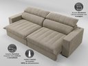 Ver imagem 3 de Sofá com Molas Ensacadas Retrátil e Reclinável Strike 2,80m Veludocristal com Carregador Usb -