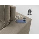 Ver imagem 4 de Sofá com Molas Ensacadas Retrátil e Reclinável Strike 2,80m Veludocristal com Carregador Usb -