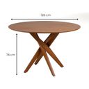 Ver imagem 3 de Mesa de Jantar Redonda Madeira Maciça 6 Lugares 120cm Lisboa