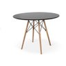 Conjunto Mesa De Jantar Eiffel 80cm Preta Com 4 Cadeiras Charles Eames Eiffel Wood Preta - 3