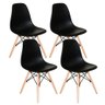Conjunto Mesa De Jantar Eiffel 80cm Preta Com 4 Cadeiras Charles Eames Eiffel Wood Preta - 6