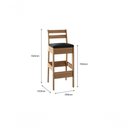 Ver imagem 2 de Conjunto Mesa Bistro com 2 Banquetas Cedro Gold 11c