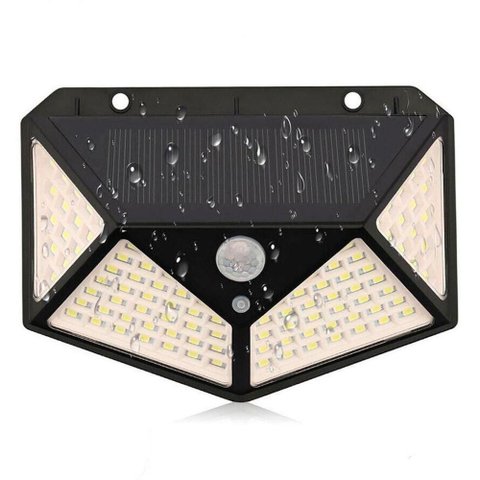 Luminária 100 Led Energia Solar 3 Modos Iluminação
