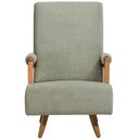 Ver imagem 3 de Poltrona de Amamentação Fixa Pés Manu Líria D02 Bouclê Verde Oliva C-199 - Lyam Decor