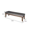 Ver imagem 3 de Puff para Quarto 160cm Linho Pés Imbuia Lúcia