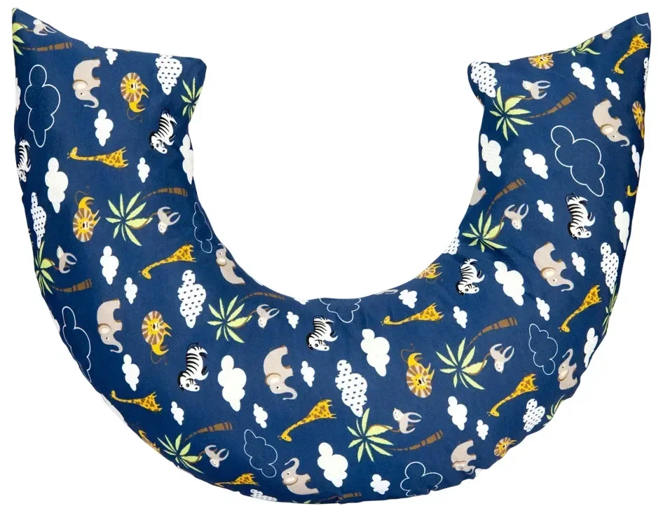 Capa de Almofada Amamentação - Safari Marinho