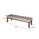 Ver imagem 3 de Puff para Quarto 160cm Linho Pés Imbuia Lúcia