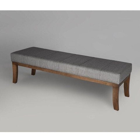 Puff em Linho 160cm Requadro Imbuia Lucia