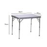 Mesa Dobrável Portátil De Alumínio Com Tampo De Mdf Que Vira Maleta Para Camping 90X60cm Branco - 3