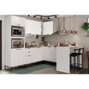 Ver imagem 4 de Gabinete de Cozinha Modulado Balcão Alpha 2508 Canto Reto C/ 1 Porta C/ Tampo 94cm Freijo - Carraro