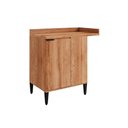 Ver imagem 1 de Gabinete de Cozinha Modulado Balcão Alpha 2508 Canto Reto C/ 1 Porta C/ Tampo 94cm Freijo - Carraro