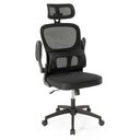 Ver imagem 2 de Cadeira de Escritório Giratória Executiva Atenas com Regulagem de Altura - Preto