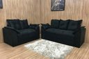 Ver imagem 2 de Conjunto de Sofá 2 e 3 Lugares Paris Suede Preto