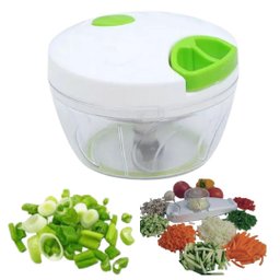 Mini Processador Manual Portátil Cortador Fatiador Legumes - 1