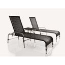 Ver imagem 2 de 2 Espreguiçadeiras Catar + Mesa Centro em Alumínio - Preto