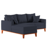 Sofá 3 Lugares Beny com Chaise Esquerdo Suede Azul Marinho - 4