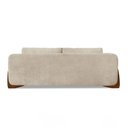 Ver imagem 3 de Sofá 3 Lugares 2,30m Linho Bouclé Bege com Detalhes em Madeira - Jobim Lucadi Home