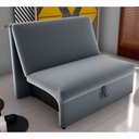 Ver imagem 1 de Sofá Cama 2 Lugares Belize Veludo Cinza