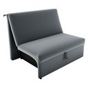 Ver imagem 4 de Sofá Cama 2 Lugares Belize Veludo Cinza