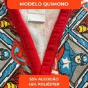 Ver imagem 6 de Roupão Atoalhado Infantil Lepper Antialérgico Vingadores Kimono com Manga:m