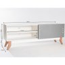 Rack Vilage White C/ 1 Porta de Correr 160cm - Cinza Claro - 3