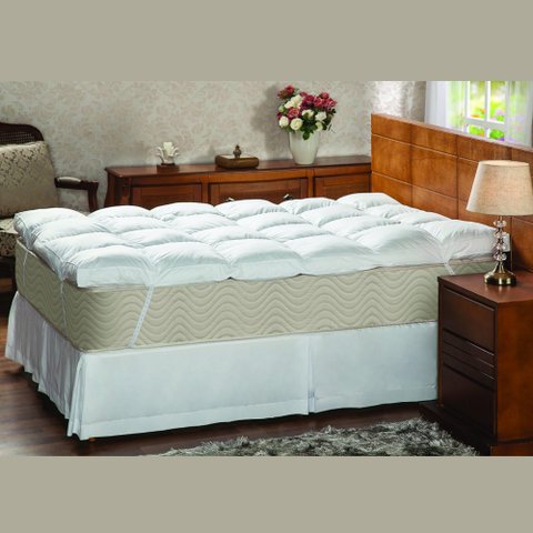 Pillow Top King Toque de Pluma Fibras Siliconadas 193x203 Plumasul