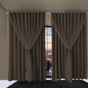 Ver imagem 4 de Cortina Sala e Quarto 4,50x2,80 Tecido Blackout Ana Marrom