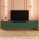 Ver imagem 1 de Rack New Bend 220 cm Porta Frisada Incolar Musgo com Pé Dourado