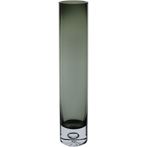 Vaso Decorativo Enfeite Casa Tubo Home&co Vidro 30x6x6cm Fume