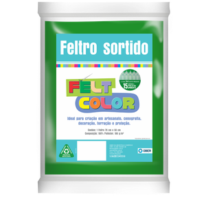 Feltro Feltcolor Liso Verde Floresta - 70cm X 50cm