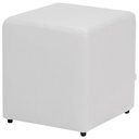 Ver imagem 2 de Kit 02 Puffs Quadrado L02 Decorativo Corino Branco - Lyam Decor
