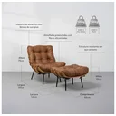 Ver imagem 2 de Poltrona Costela com Puff Pu - Bege Abra Cadabra