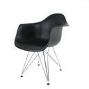 Ver imagem 1 de Cadeira Eames Cromada Arm Eiffel Preto