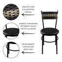 Ver imagem 2 de 2 Cadeiras Pretas para Cozinha Viena Cappuccino Premium:Preto