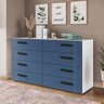 Cômoda Lisboa 8 Gavetas Branco/azul - Politorno - 1