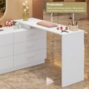 Ver mais imagens de Mesa Manicure em L 138CMX138CMX43,5cm com 6 Gavetas Leonie Yescasa