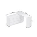 Ver imagem 3 de Mesa Manicure em L 138CMX138CMX43,5cm com 6 Gavetas Leonie Yescasa