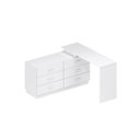 Ver imagem 2 de Mesa Manicure em L 138CMX138CMX43,5cm com 6 Gavetas Leonie Yescasa