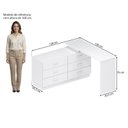 Ver imagem 4 de Mesa Manicure em L 138CMX138CMX43,5cm com 6 Gavetas Leonie Yescasa