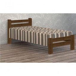 Cama Solteirão Itália De Madeira Angelim Imbuia - 1