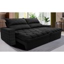 Ver imagem 1 de Sofá Retrátil e Reclinável 2,95m Molas Ensacadas Cama inBox Elegance com ThermoGel Velusoft