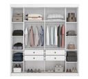 Ver imagem 3 de Guarda Roupa Casal com Espelho 100% MDF 2 Portas 4 Gavetas 208cm Versatto Branco - Novo Horizonte