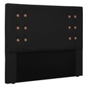 Ver imagem 1 de Cabeceira Estofada Cama Box Casal King Size Monreale 195cm Corano Preto - Desk Design