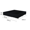 Ver imagem 3 de Base Cama Box Queen Bipartido 158x198x 28 Suede Amassado Lobbox - Preto